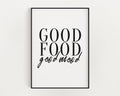 KITCHEN PRINTS | Good Mood Good Food | Kitchen Wall Decor | Kitchen Wall Art  | Funny Kitchen Prints | Kitchen Poster
