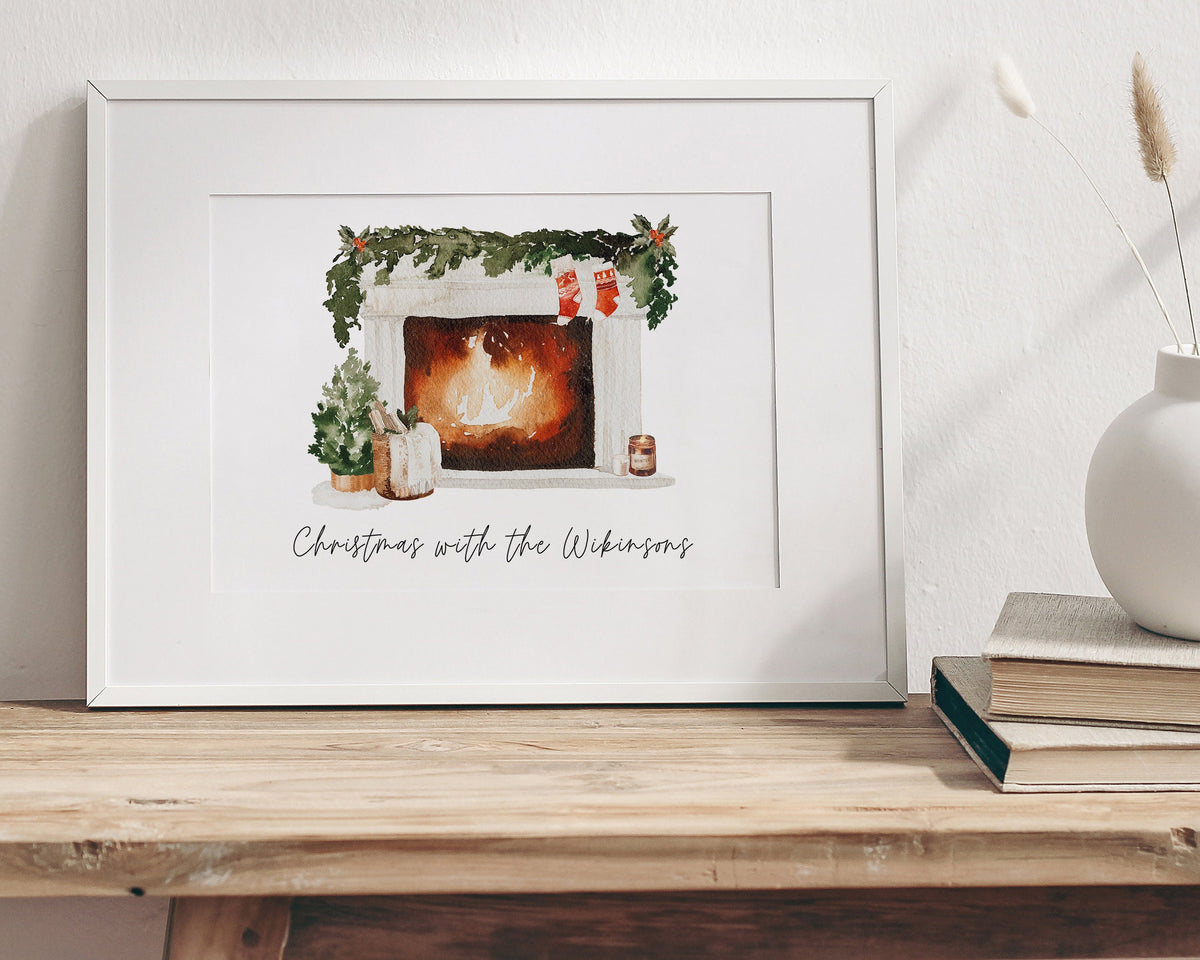 PERSONALISED CHRISTMAS PRINT, Christmas Wall Art, Festive Print, Winter Decor, Xmas Decor