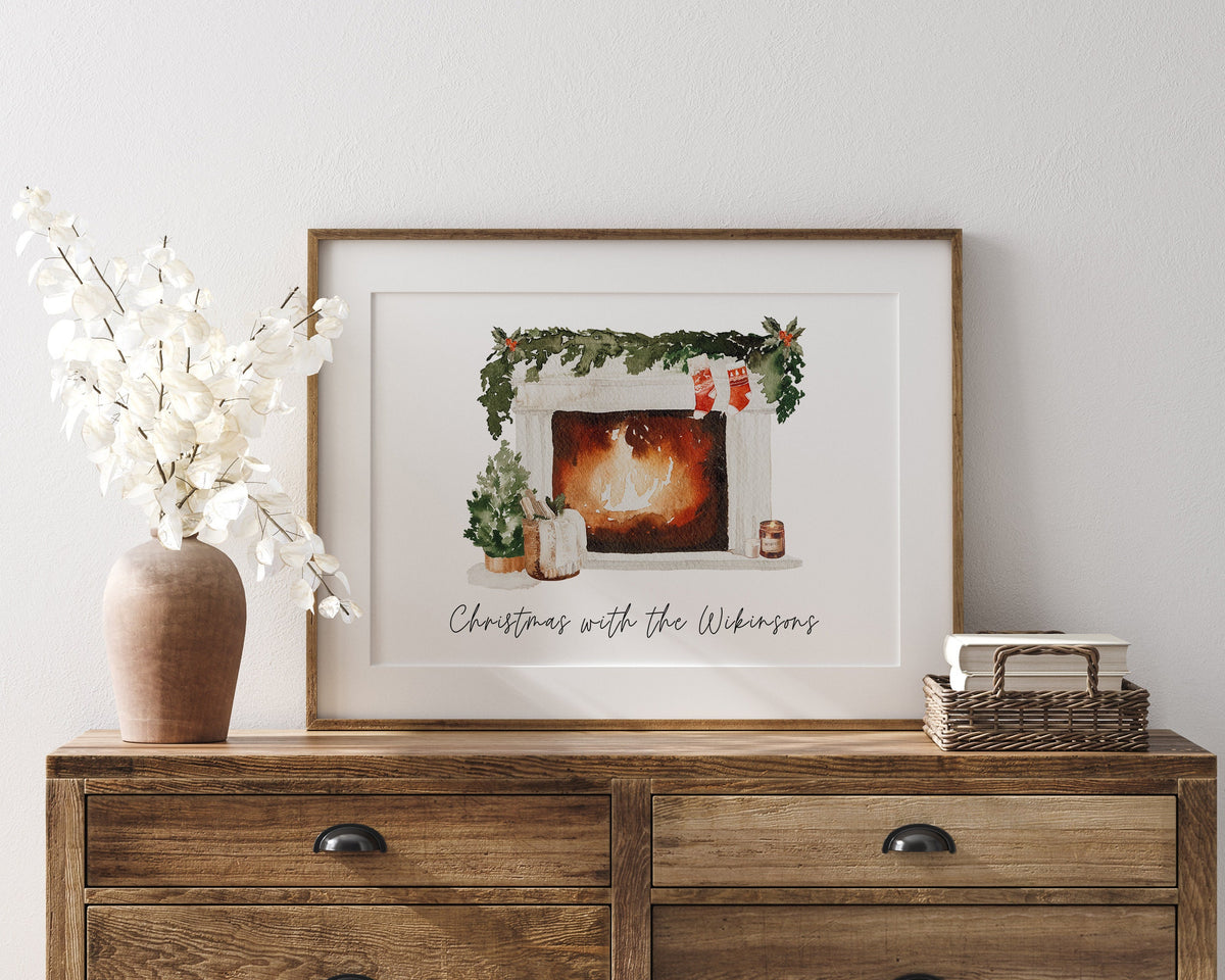 PERSONALISED CHRISTMAS PRINT, Christmas Wall Art, Festive Print, Winter Decor, Xmas Decor