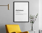 Funny Christmas Definition Wall Art Print | Christmas Print | Definition Print | Quote Print