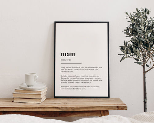 MAM DEFINITION PRINT | Wall Art Print | Mam Print | Definition Print | Quote Print | Gift For Mom | Mothers Day Print