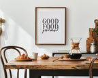 KITCHEN PRINTS | Good Mood Good Food | Kitchen Wall Decor | Kitchen Wall Art  | Funny Kitchen Prints | Kitchen Poster