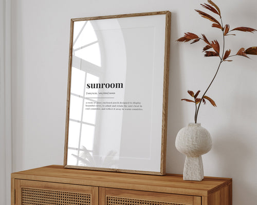 SUNROOM DEFINITION PRINT, Wall Art Prints, Quote Wall Art, Wall Decor, Office Wall Art, Trendy Wall Art, Minimalist Wall Art, Home Decor