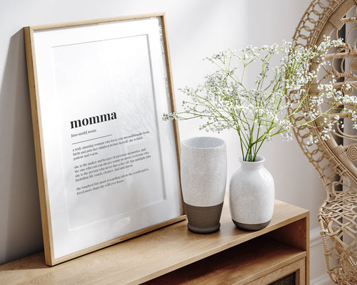 MAMA DEFINITION PRINT, Quote Wall Art, Wall Art Print, Mother's Day Gift, Mom Gift, Gift For Her, Wall Decor, Mum Birthday Gift, Mum Gift