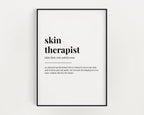 SKIN THERAPIST DEFINITION Print, Wall Art Print, Quote Wall Art, Office Wall Art, Medical Student Gift, Gift For Dermatologist, Gift For Her