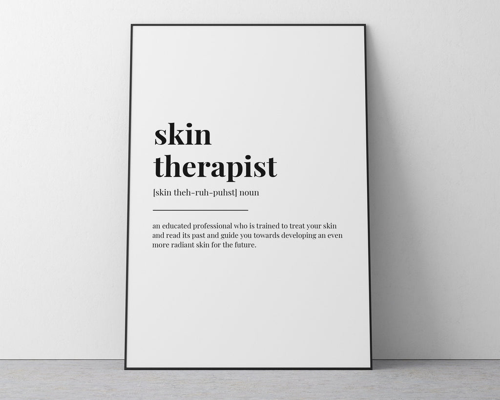 SKIN THERAPIST DEFINITION Print, Wall Art Print, Quote Wall Art, Office Wall Art, Medical Student Gift, Gift For Dermatologist, Gift For Her