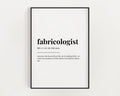 FABRICOLOGIST DEFINITION PRINT | Wall Art Print | Gift For Quilter | Definition Print | Quote Print | Sewing Gift | Home Decor | Wall Art