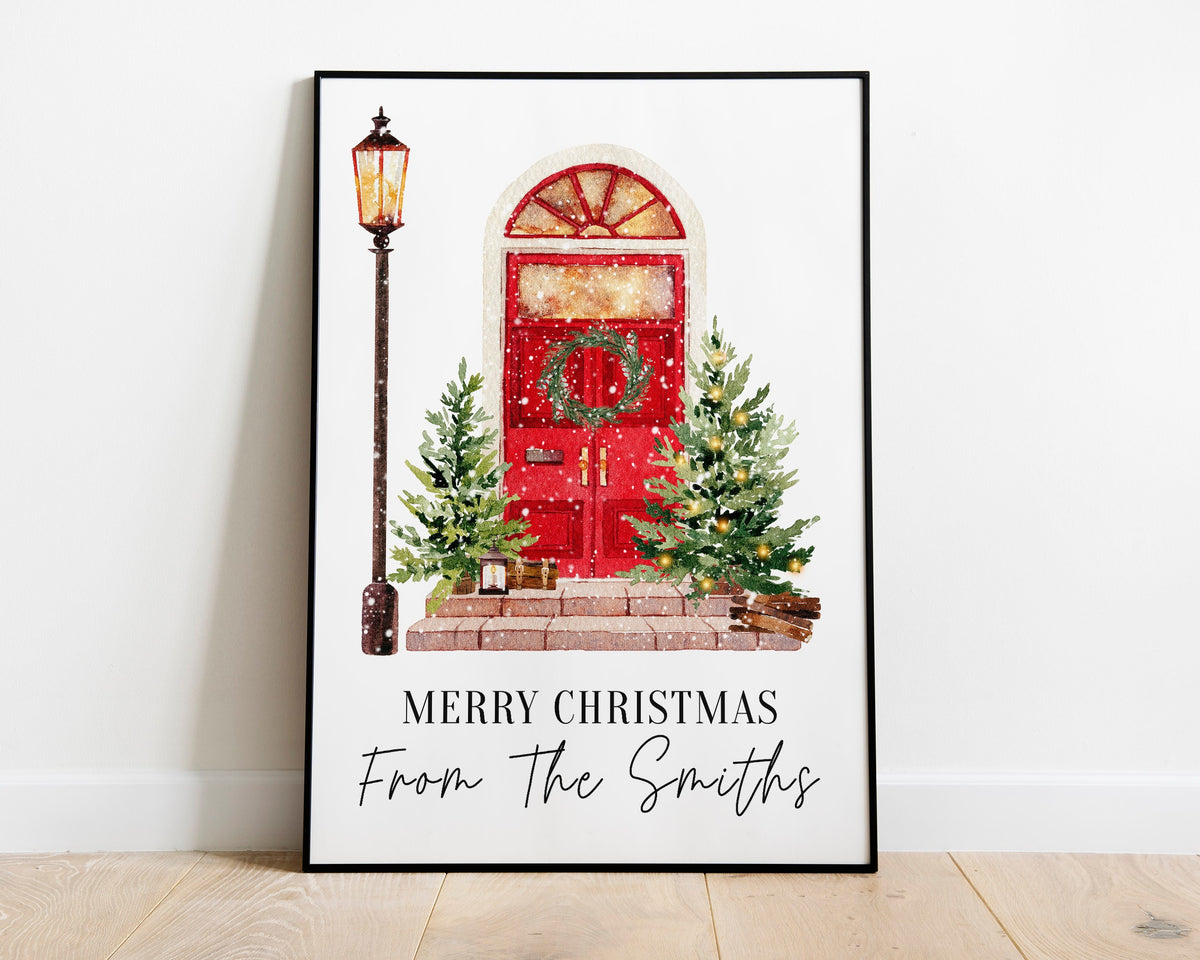 PERSONALISED CHRISTMAS PRINT | Christmas Entranceway | Christmas Wall Art | Festive Print | Xmas Decor | Christmas Decor | Winter Decor