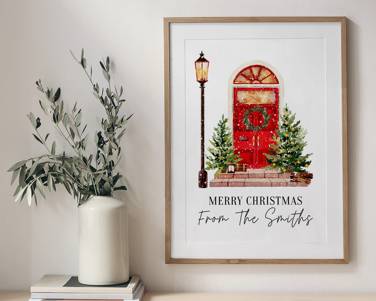 PERSONALISED CHRISTMAS PRINT | Christmas Entranceway | Christmas Wall Art | Festive Print | Xmas Decor | Christmas Decor | Winter Decor
