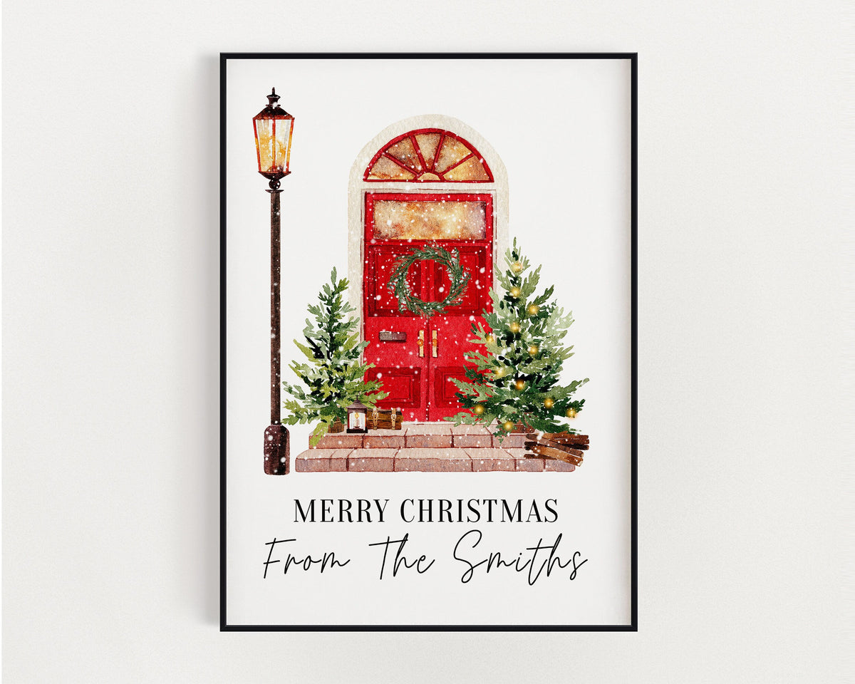 PERSONALISED CHRISTMAS PRINT | Christmas Entranceway | Christmas Wall Art | Festive Print | Xmas Decor | Christmas Decor | Winter Decor