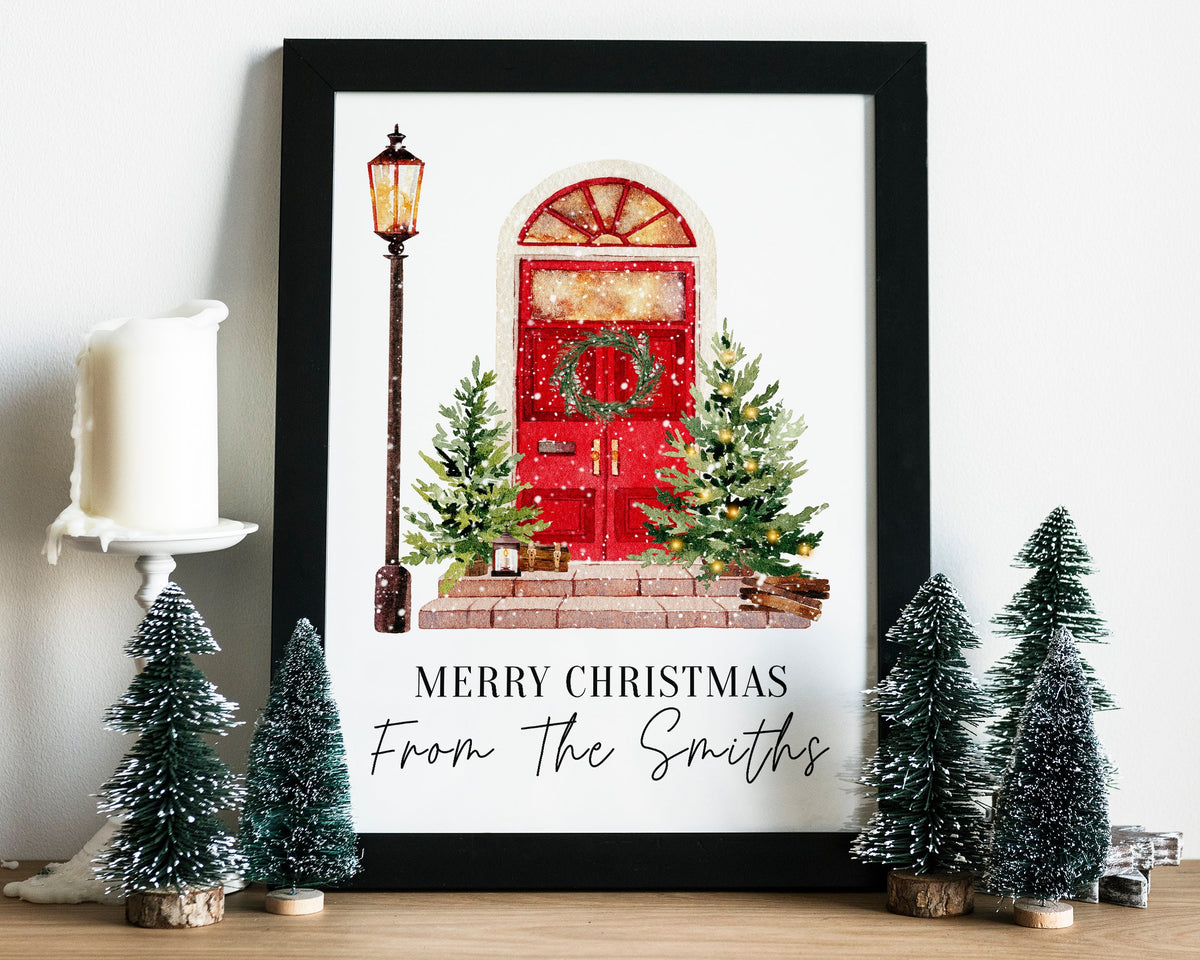 PERSONALISED CHRISTMAS PRINT | Christmas Entranceway | Christmas Wall Art | Festive Print | Xmas Decor | Christmas Decor | Winter Decor