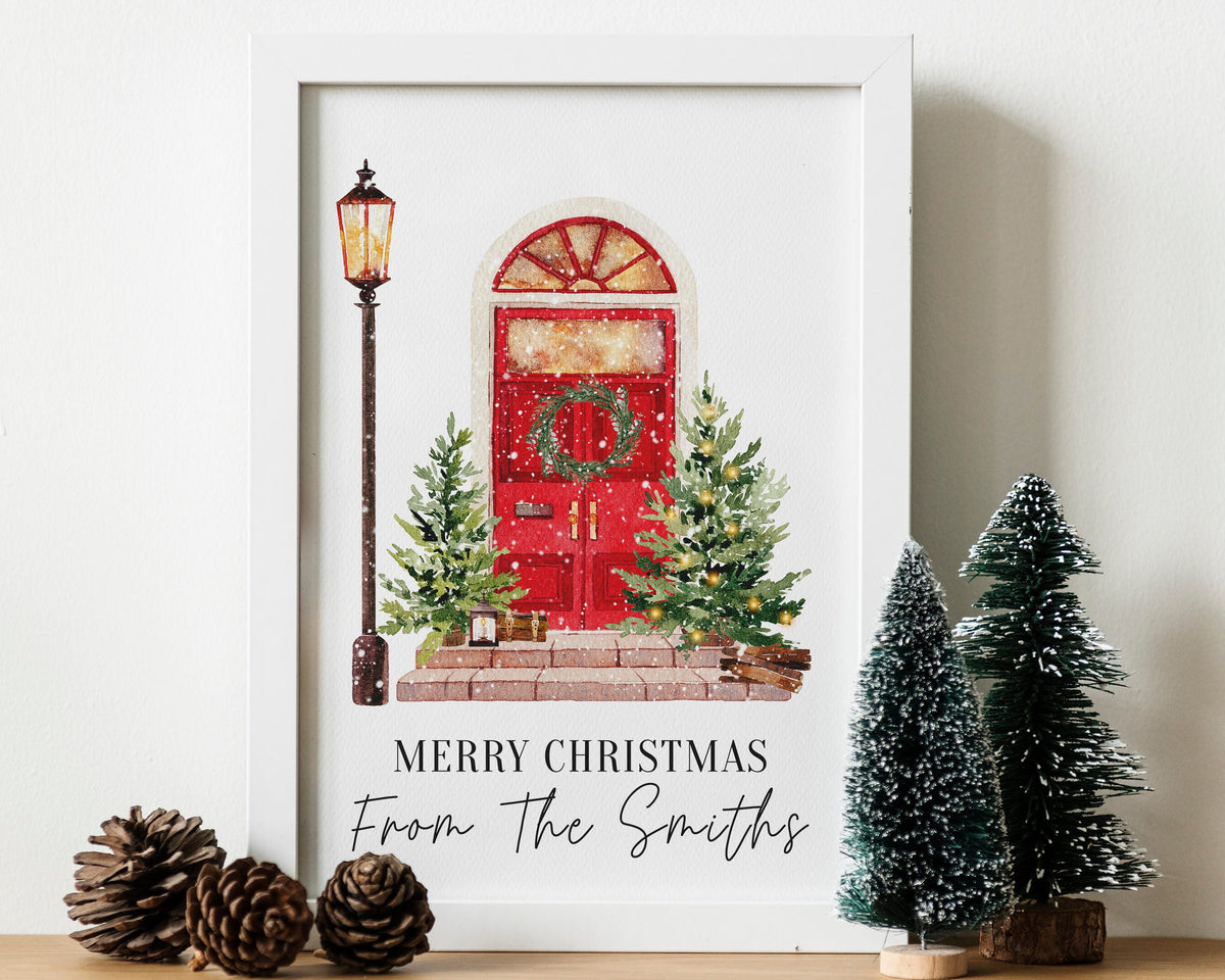 PERSONALISED CHRISTMAS PRINT | Christmas Entranceway | Christmas Wall Art | Festive Print | Xmas Decor | Christmas Decor | Winter Decor