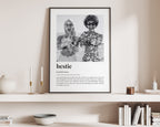 PERSONALISED BESTIE DEFINITION Print, Wall Art Print, Best Friend Print, Bestie Print, Definition Print, Birthday Gift, Custom Photo Gift