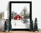 CHRISTMAS PRINT | Winter Cabin Print | Christmas Wall Art | Festive Print | Xmas Decor | Christmas Decoration | Winter Decor