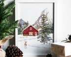 CHRISTMAS PRINT | Winter Cabin Print | Christmas Wall Art | Festive Print | Xmas Decor | Christmas Decoration | Winter Decor