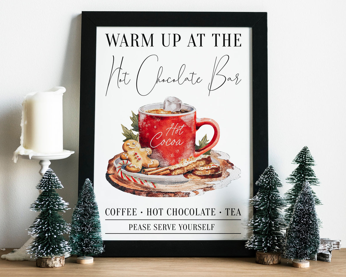 CHRISTMAS PRINT | Hot Chocolate Print | Hot Chocolate | Christmas Wall Art | Festive Print | Kitchen Décor | Xmas Décor | Seasonal Prints