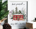 CHRISTMAS PRINT | Christmas Wall Art | Festive House Print | Winter Décor | Xmas Decor | Christmas Decoration