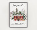 CHRISTMAS PRINT | Christmas Wall Art | Festive House Print | Winter Décor | Xmas Decor | Christmas Decoration