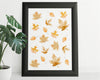 Falling Leaves Autumn Print - Happy You Prints