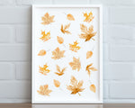 Falling Leaves Autumn Print - Happy You Prints