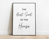 BATHROOM WALL DECOR - Best Seat In The House Print - Happy You Prints