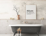 BATHROOM WALL DECOR - Deja Poo Print - Happy You Prints