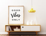 POSITIVE QUOTE PRINTS | Good Vibes Only Print | Gift For Boss | Positive Quotes | Typography Print - Happy You Prints