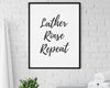 BATHROOM ART PRINT - Lather Rinse Repeat - Happy You Prints