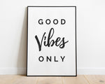 POSITIVE QUOTE PRINTS | Good Vibes Only Print | Gift For Boss | Positive Quotes | Typography Print - Happy You Prints