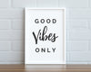 POSITIVE QUOTE PRINTS | Good Vibes Only Print | Gift For Boss | Positive Quotes | Typography Print - Happy You Prints