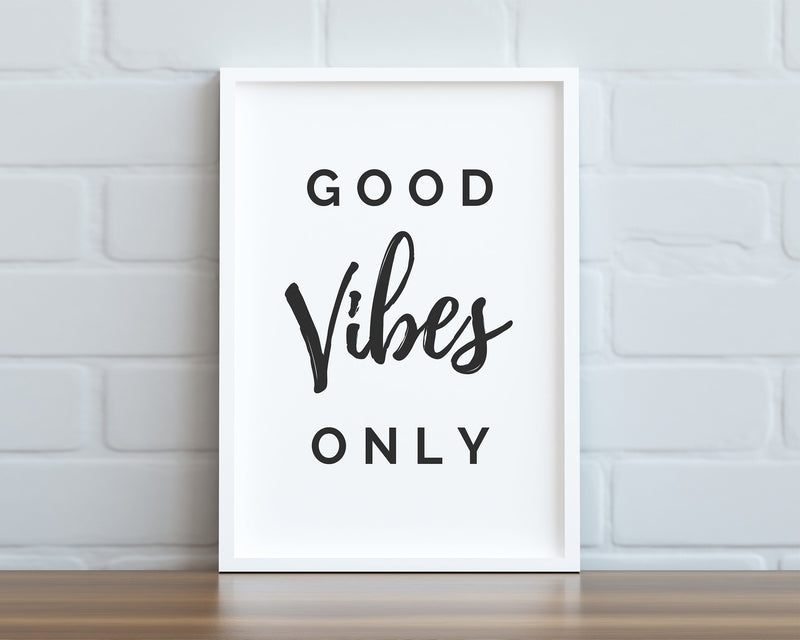 POSITIVE QUOTE PRINTS | Good Vibes Only Print | Gift For Boss | Positive Quotes | Typography Print - Happy You Prints