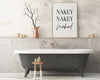 BATHROOM WALL ART | Nakey Nakey Naked Print - Happy You Prints