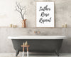 BATHROOM ART PRINT - Lather Rinse Repeat - Happy You Prints