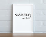 BEDROOM WALL ART, Namastay In Bed Print, Typography Print, Bedroom Prints, Home Prints - Happy You Prints