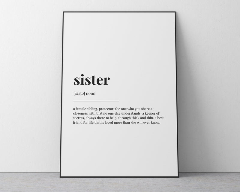 SISTER QUOTE PRINT - Happy You Prints