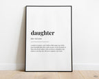 DAUGHTER DEFINITION PRINT | Wall Art Print | Daughter Gift | Daughter Print | Definition Print | Quote Print - Happy You Prints