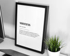 SUCCESS DEFINITION PRINT | Wall Art Print | Success Print | Definition Print | Quote Print - Happy You Prints