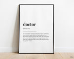 DOCTOR DEFINITION PRINTon Print | Quote Print | Graduation Gift - Happy You Prints