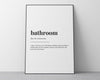 BATHROOM DEFINITION PRINT | Wall Art Print | Bathroom Print | Definition Print | Quote Print - Happy You Prints