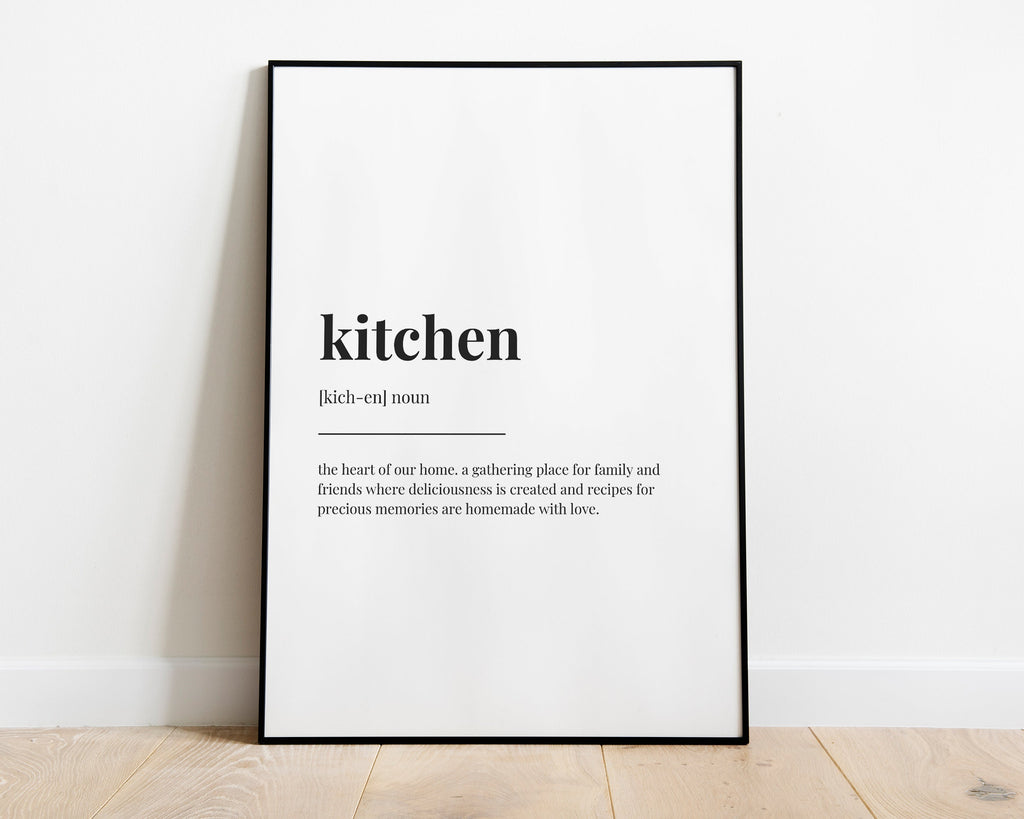 KITCHEN DEFINITION PRINT | Wall Art Print | Kitchen Print | Definition Print | Quote Print - Happy You Prints