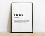 KITCHEN DEFINITION PRINT | Wall Art Print | Kitchen Print | Definition Print | Quote Print - Happy You Prints