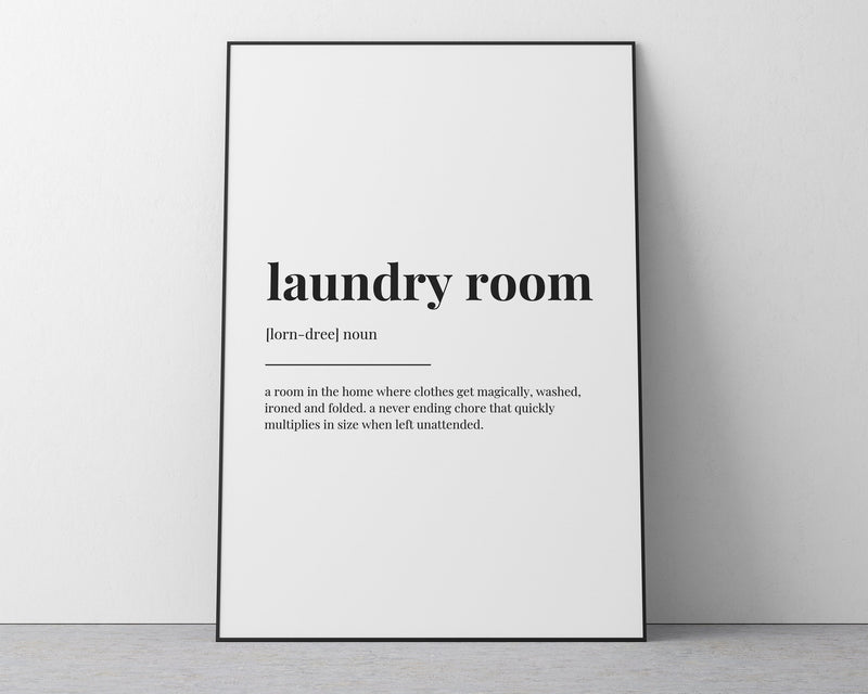 LAUNDRY ROOM DEFINITION Print | Wall Art Print | Laundry Print | Definition Print | Quote Print - Happy You Prints