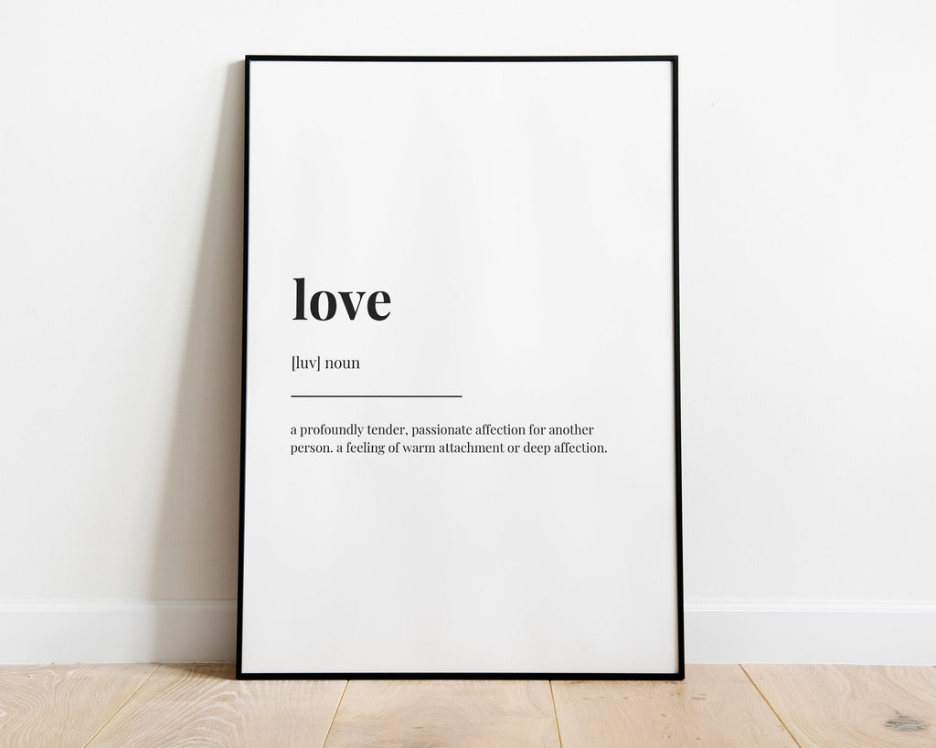 LOVE DEFINITION PRINT - Happy You Prints