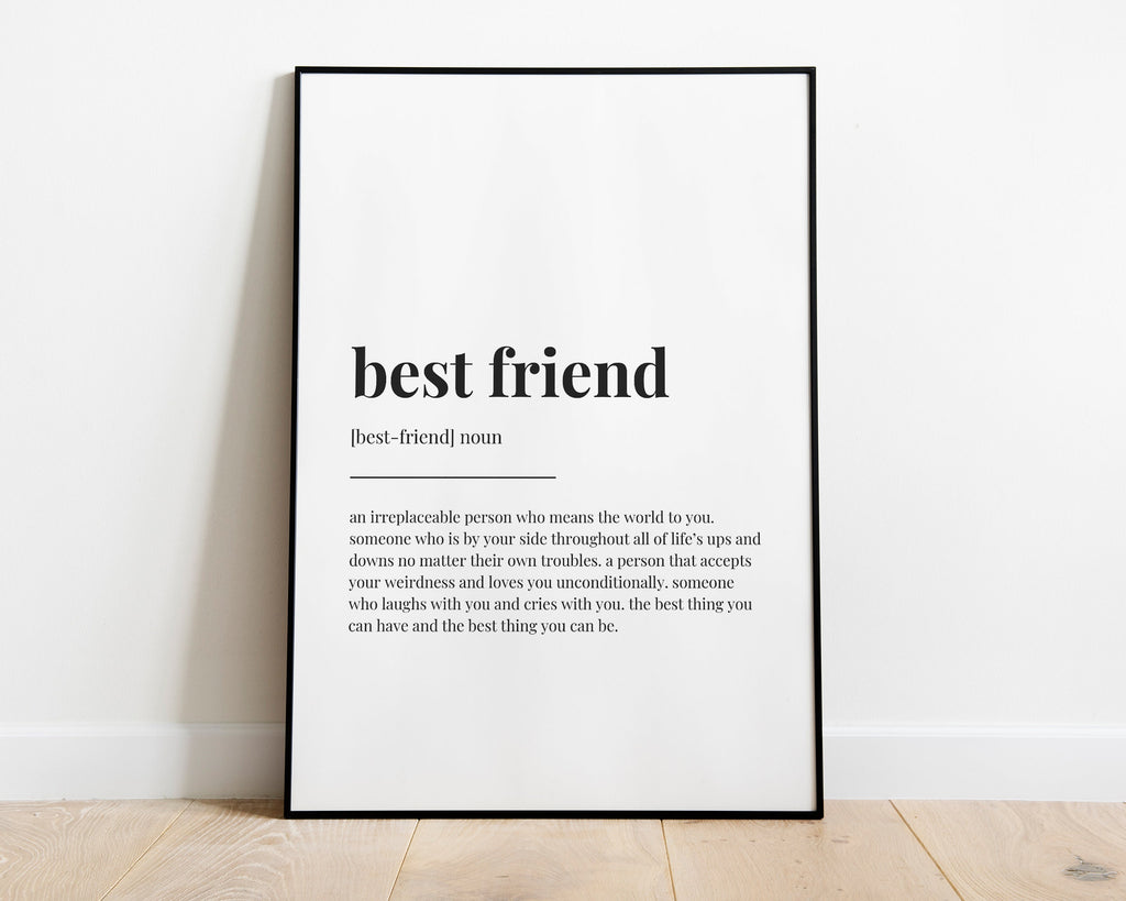 BEST FRIEND DEFINITION PRINT - Happy You Prints