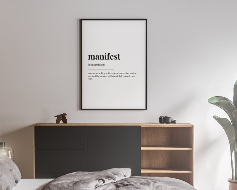 MANIFEST DEFINITION PRINT - Happy You Prints