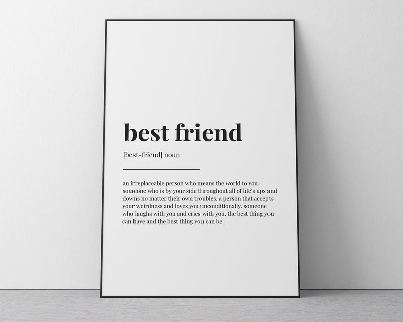 BEST FRIEND DEFINITION PRINT - Happy You Prints