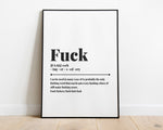 SWEAR WALL ART | Funny Gift | Typography Print - Happy You Prints