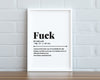 SWEAR WALL ART | Funny Gift | Typography Print - Happy You Prints