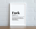 SWEAR WALL ART | Funny Gift | Typography Print - Happy You Prints