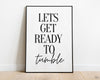 LAUNDRY ROOM PRINT | Lets Get Ready To Tumble |  Bathroom Print | Bathroom Sign | Typography Print - Happy You Prints